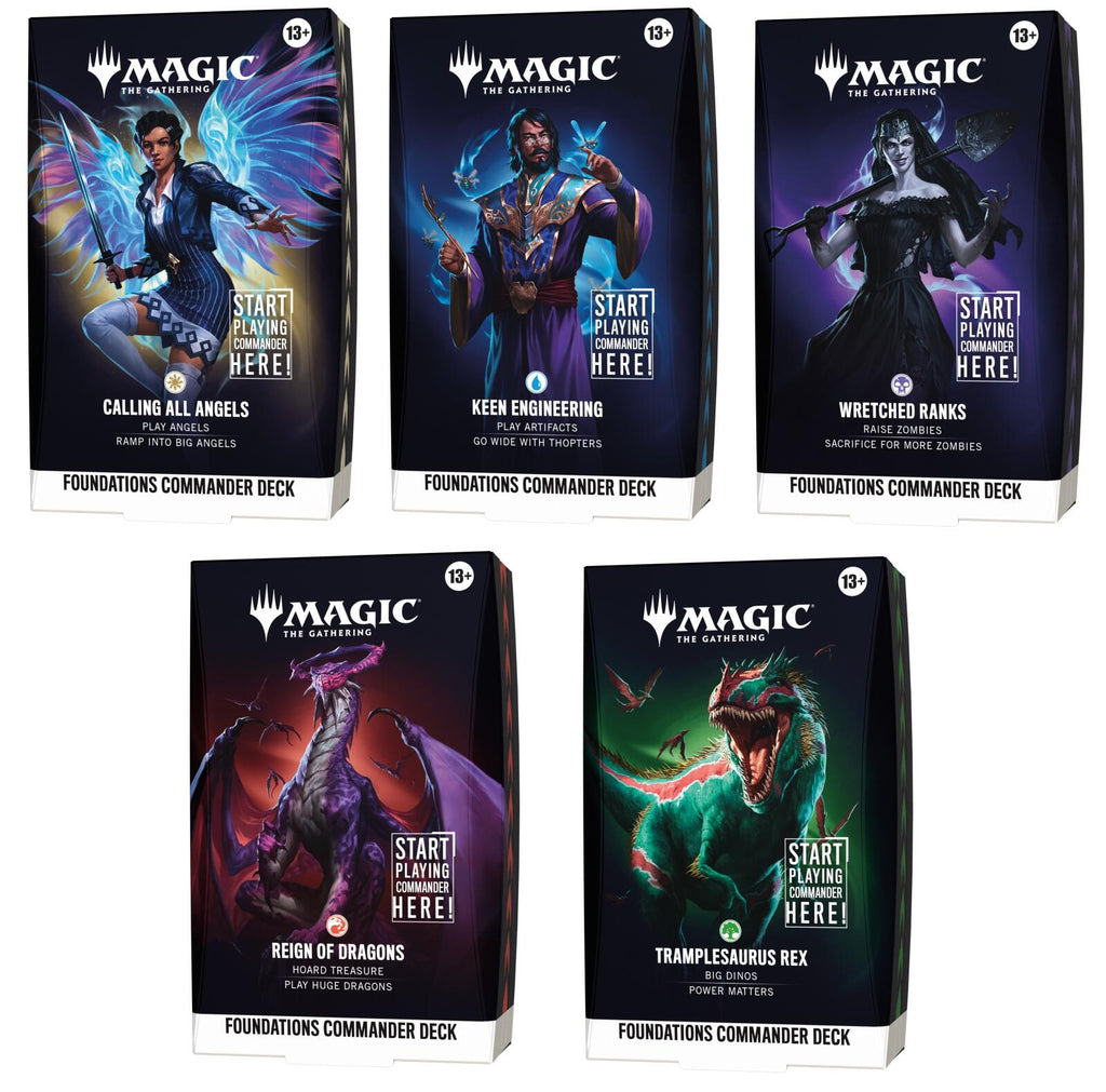 Magic The Gathering Foundations Commander Decks - all five deck choices